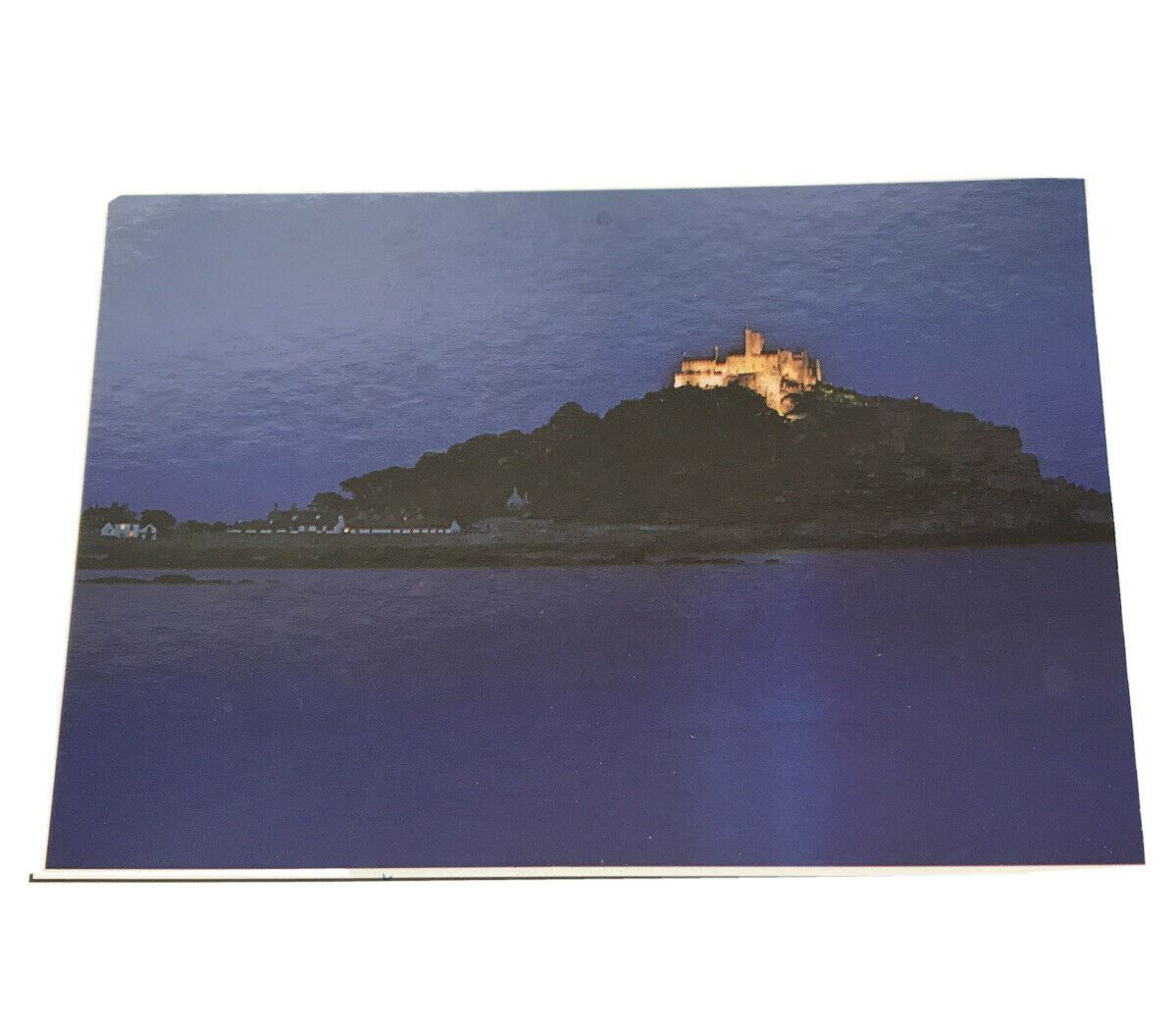 Postcard St Michaels Mount Cornwall Night Scene Marazion Murray King