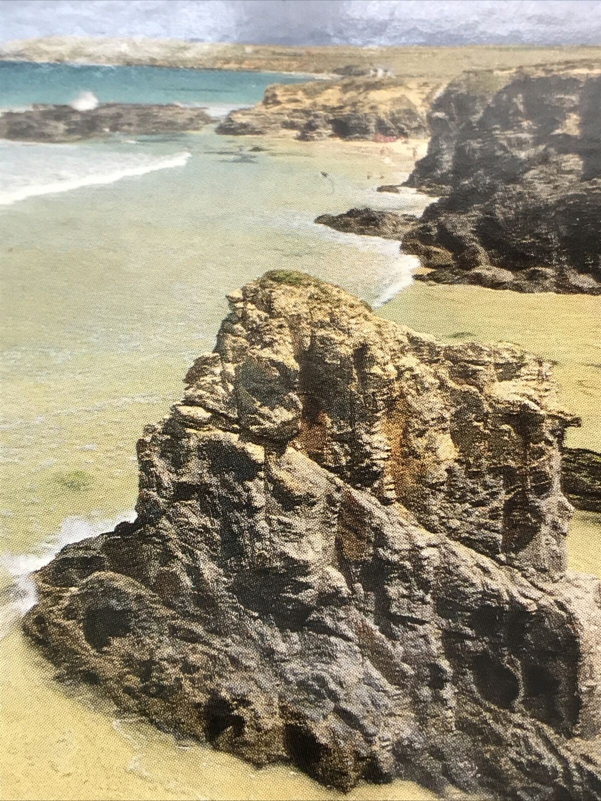 Postcard Gwithian Beach Hayle Towans West Penwith Cornwall Cliffs Beach Sea