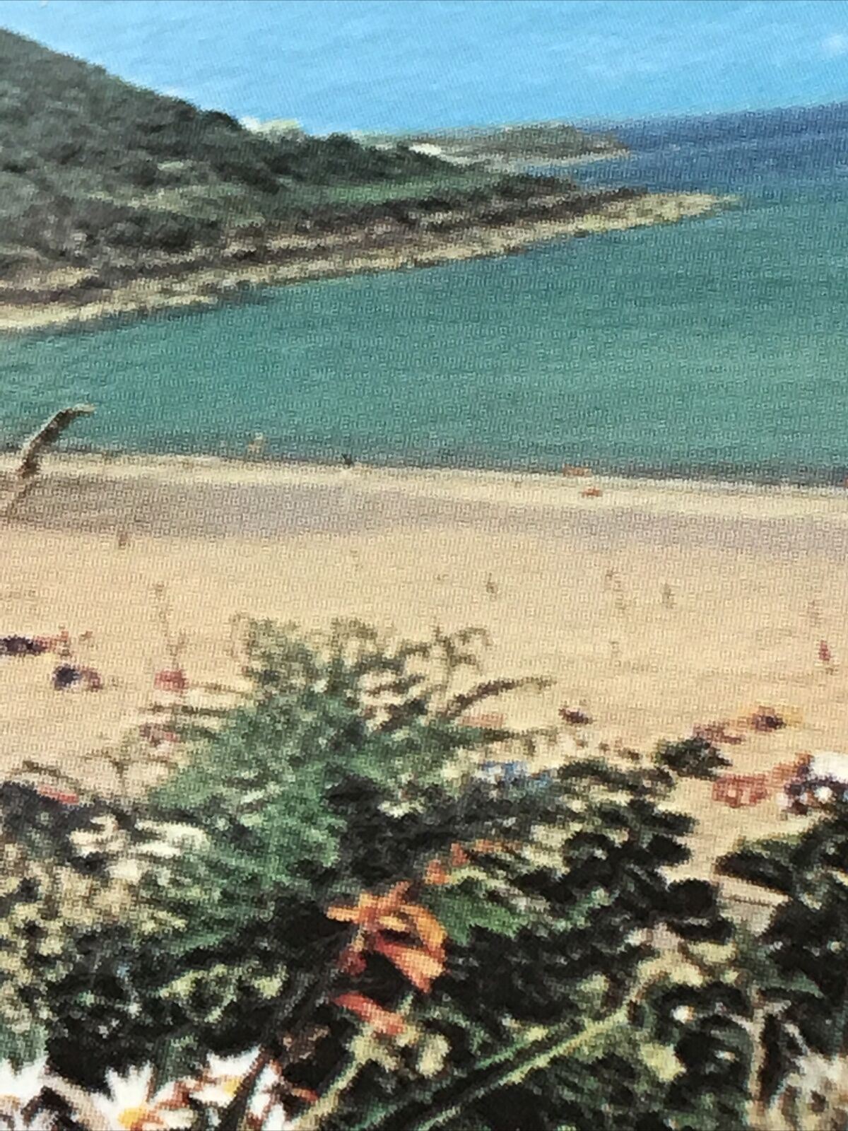 Postcard Carbis Bay Hotel & Beach St Ives Cornwall Sea Beach Hills Cliffs