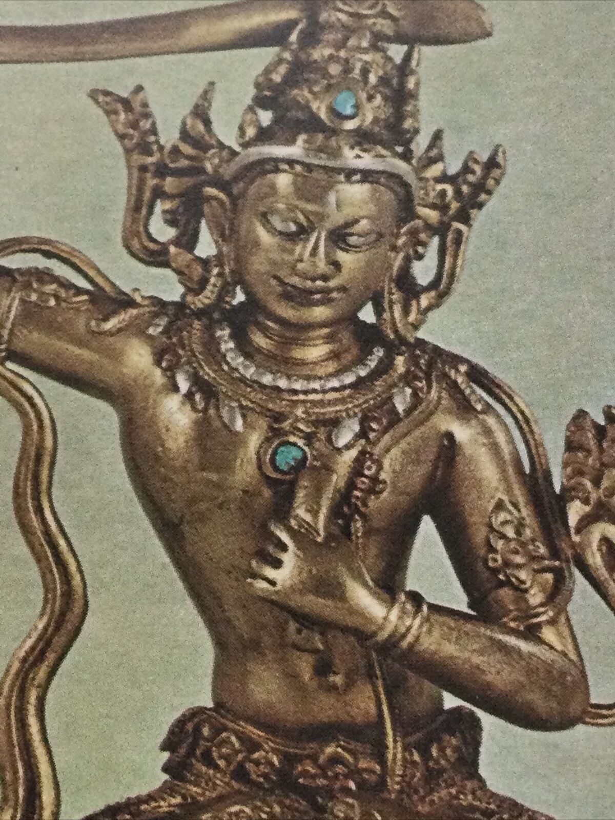 Art Postcard. British Museum. Bronze Manjusri Statue. Tibet. 12th Century.