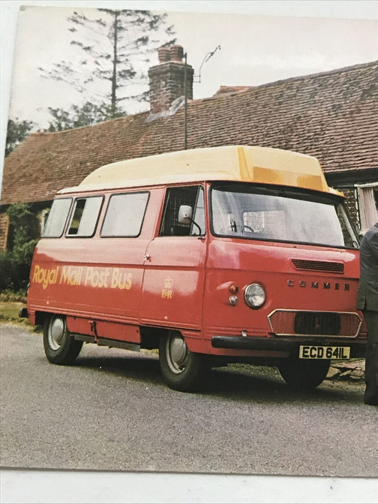 Vintage 1970s Postcard Crowhurst Reprint Of Earlier Card Royal Mail Post Bus