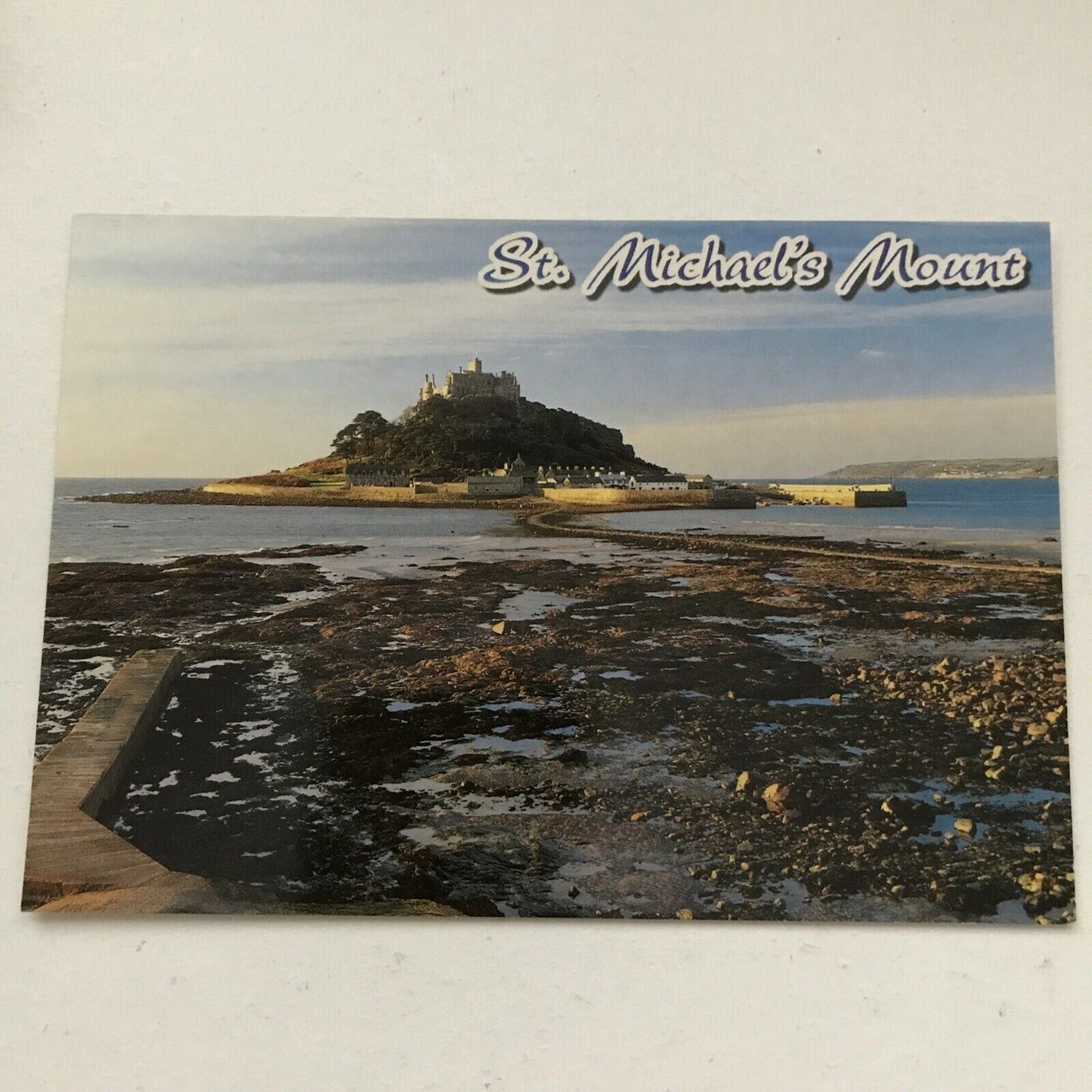 John Hinde Postcard St Michaels Mount Cornwall Low Tide Footpath