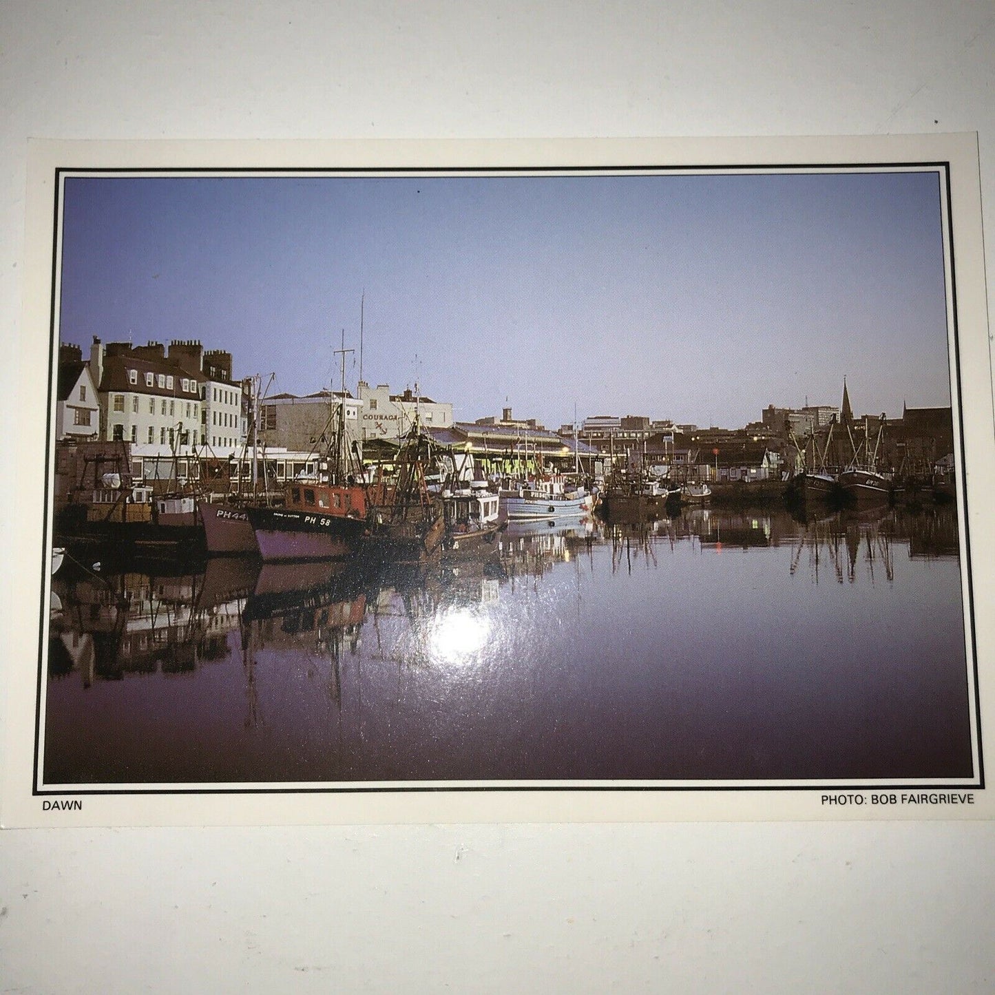 Postcard Plymouth Devon Harbour Fishing Boats Dawn At The Barbican  Unposted