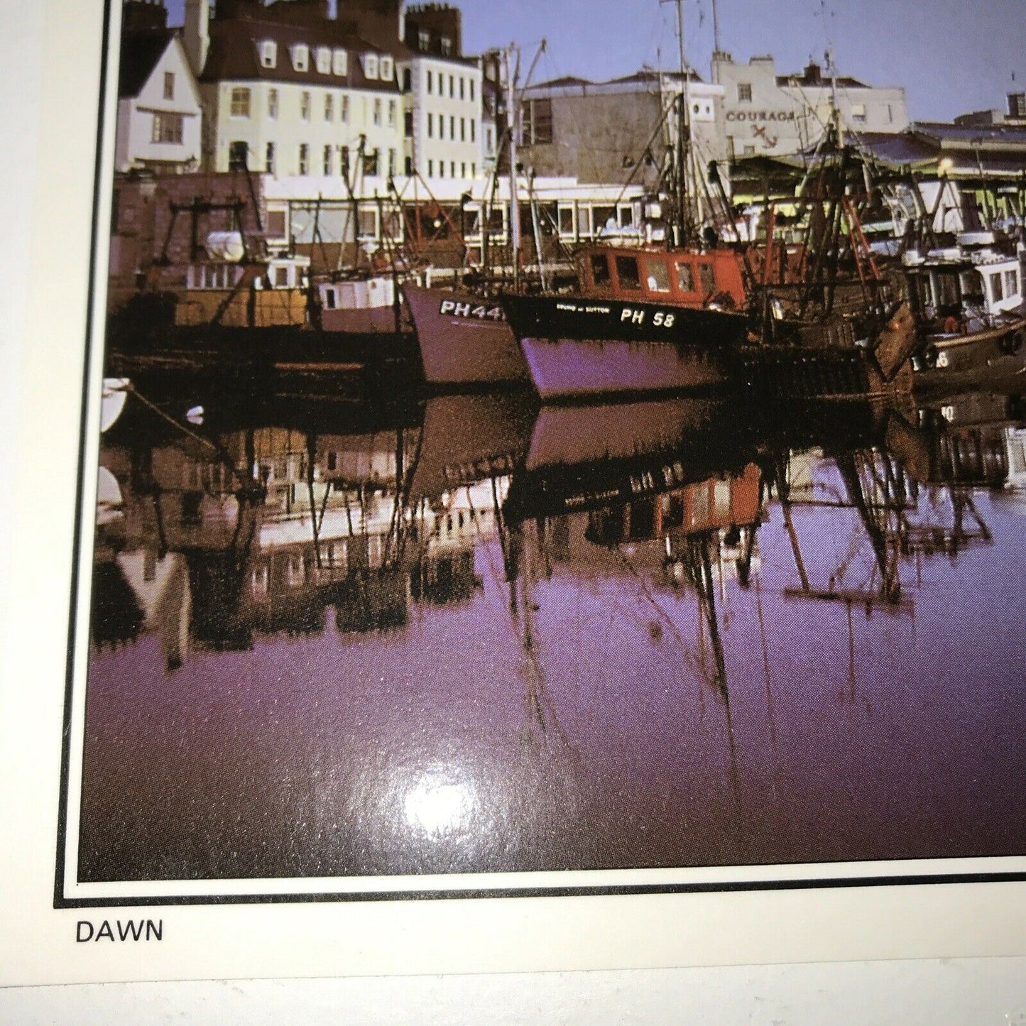 Postcard Plymouth Devon Harbour Fishing Boats Dawn At The Barbican  Unposted