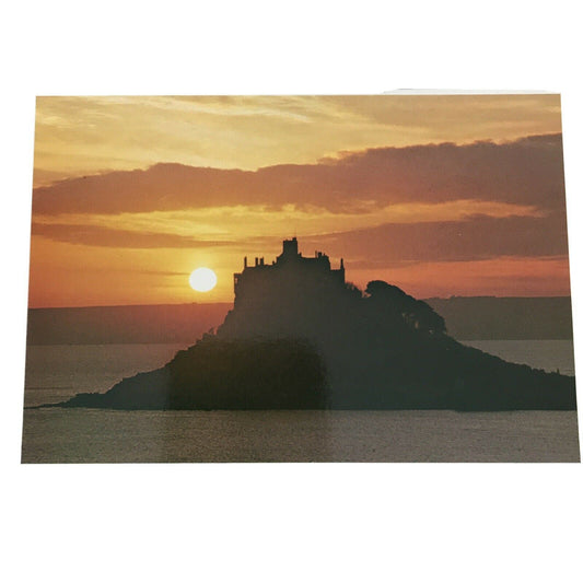 Postcard Cornwall St Michaels Mount Marazion Sunset Tide In Unposted Murray King