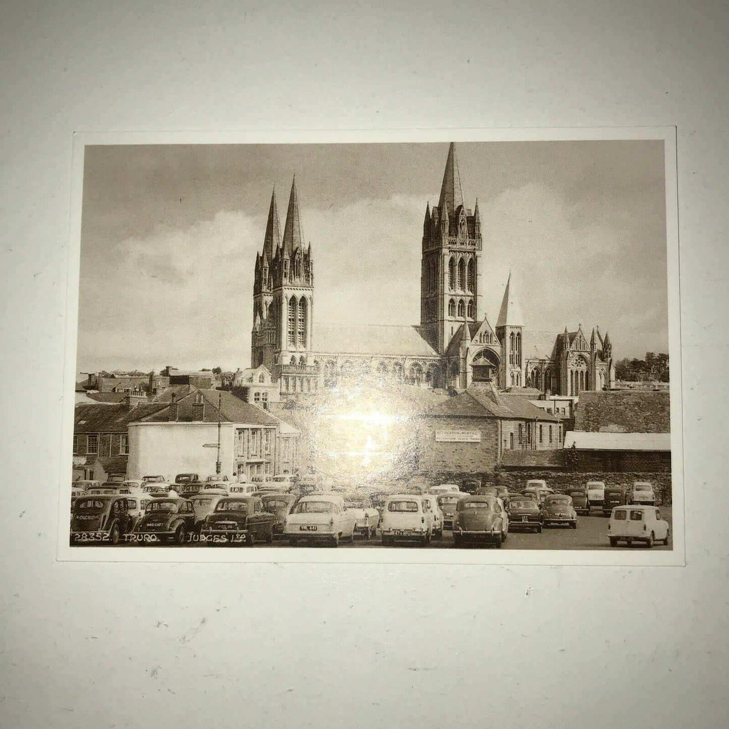 Postcard Reproduction Of 1960 Photograph Of Truro. Cathedral Town Cars Judges