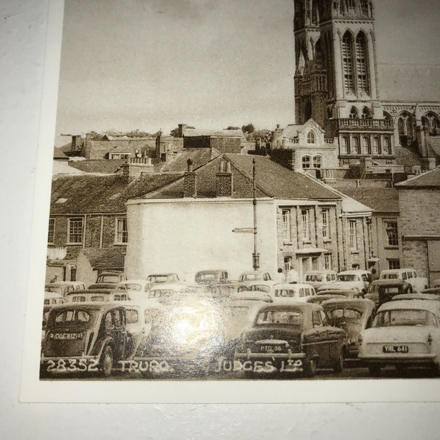 Postcard Reproduction Of 1960 Photograph Of Truro. Cathedral Town Cars Judges