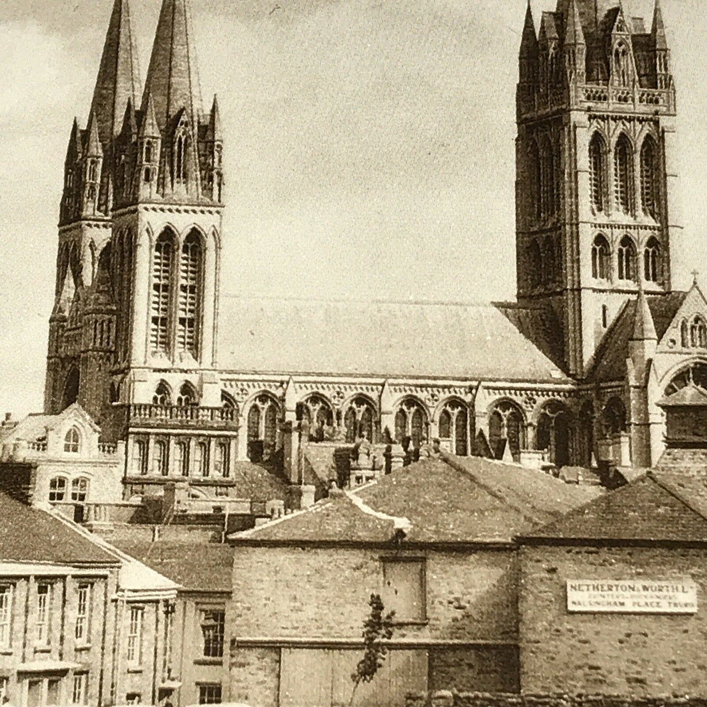 Postcard Reproduction Of 1960 Photograph Of Truro. Cathedral Town Cars Judges