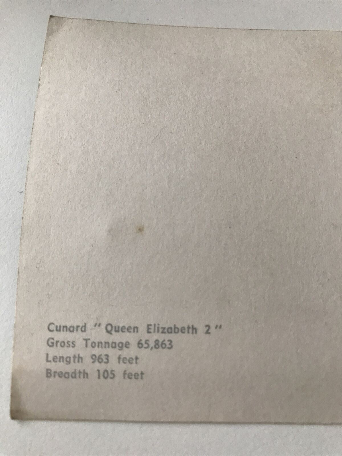 Vintage Postcard QE2 Cunard Queen Elizabeth 2. Made For Cunard By J Arthur Dixon