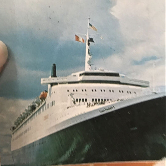 Vintage Postcard - QE2 Cunard Queen Elizabeth 2 - Made For Cunard By J Arthur Dixon
