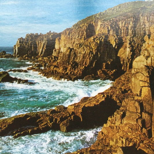 Postcard Lands End Cornwall Cliffs Rocks Seascape Murray King Collection