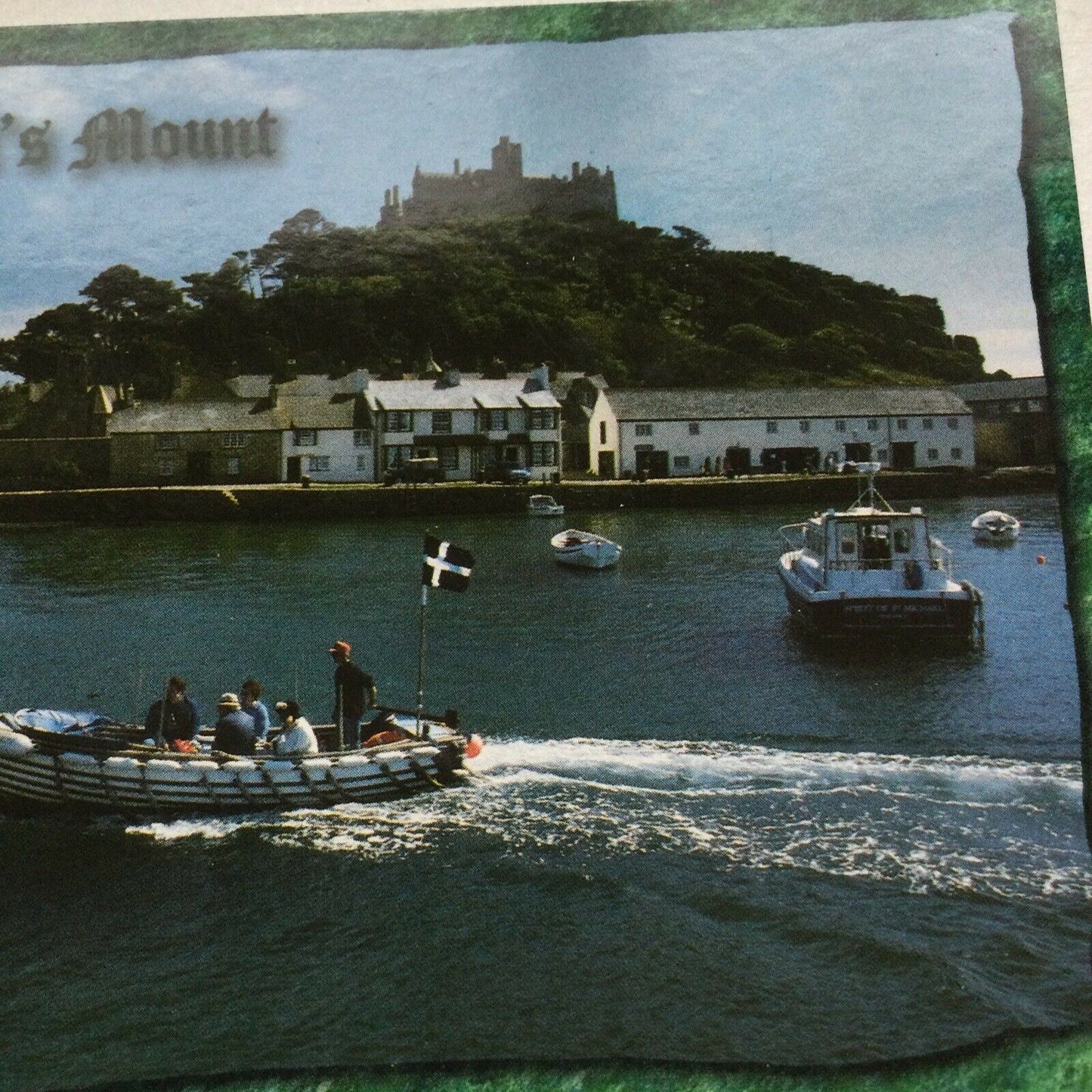 Postcard Cornwall St Michaels Mount Boats Cornish Flag Edward The Confessor