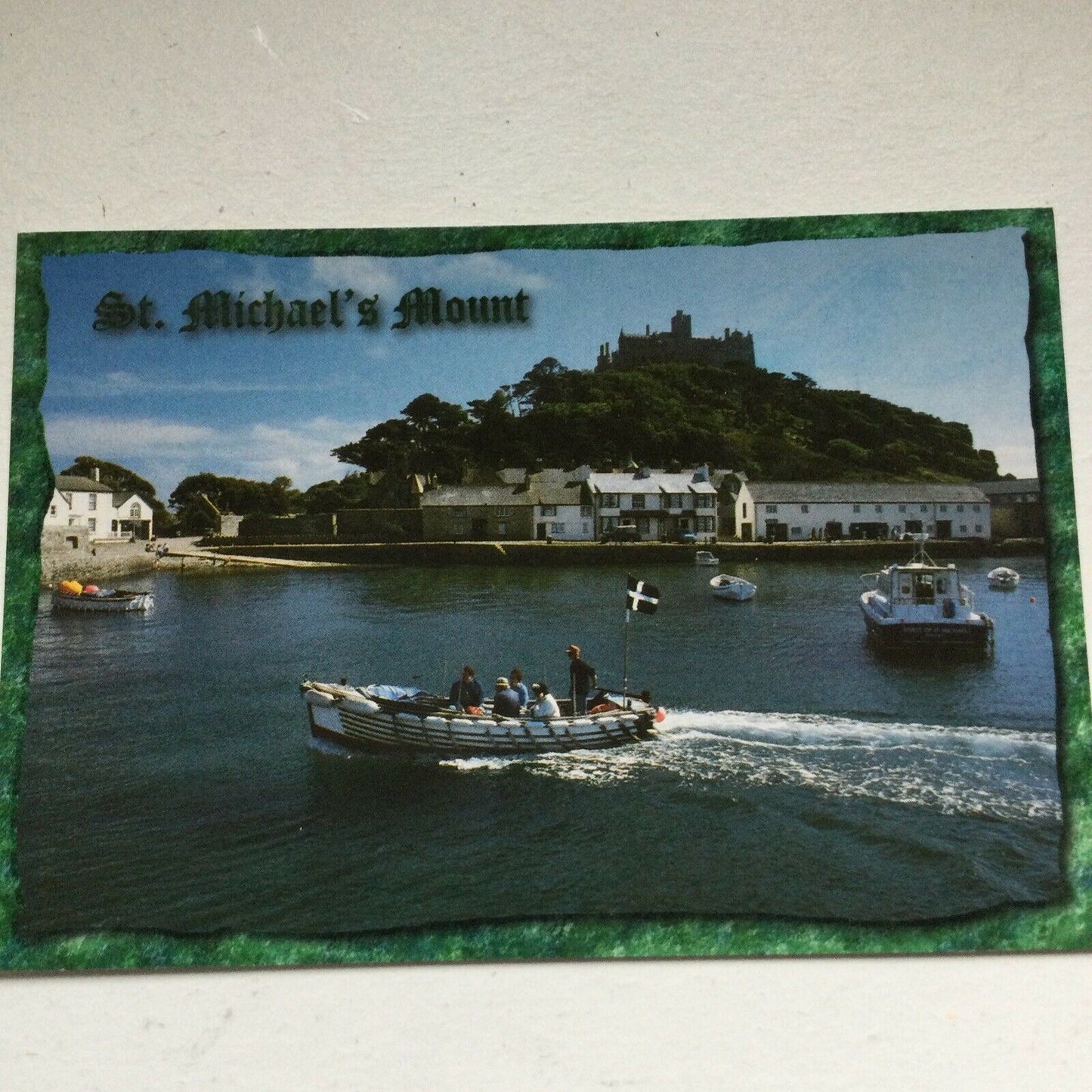 Postcard Cornwall St Michaels Mount Boats Cornish Flag Edward The Confessor