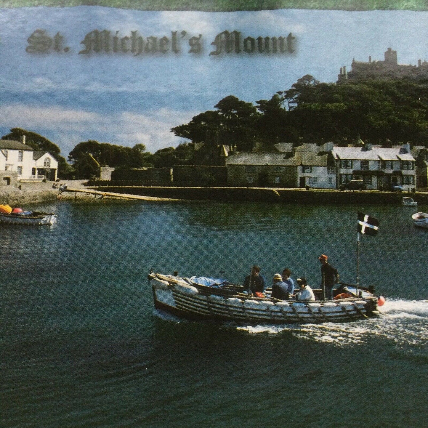 Postcard Cornwall St Michaels Mount Boats Cornish Flag Edward The Confessor