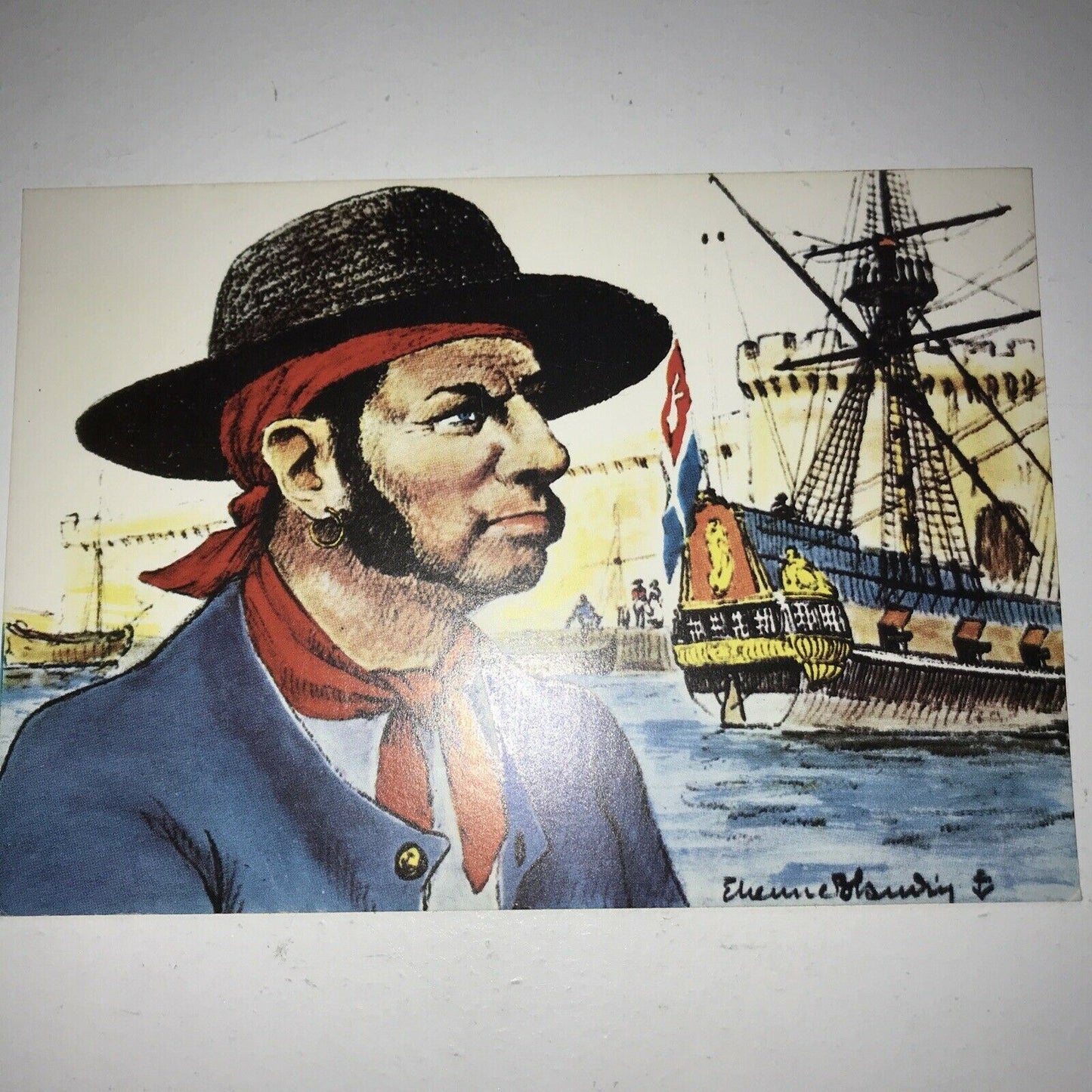 Postcard Les Corsaires D’Etienne Blandin Pirates 5 Leopold Le Coroler Le Dogue