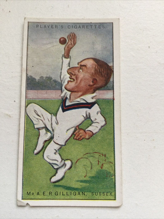 Vintage Players Cigarettes Card Cricketers Caricatures By RIP A E R Gilligan 10