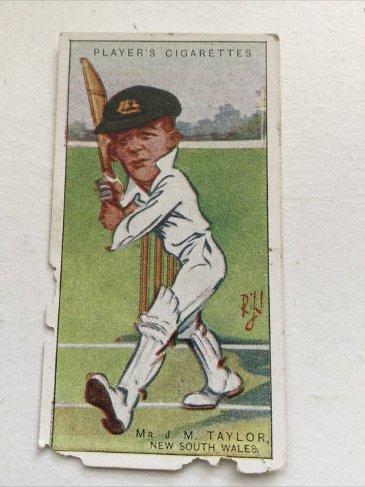 Vintage Players Cigarettes Card Cricketers Caricatures By RIP J M Taylor 45