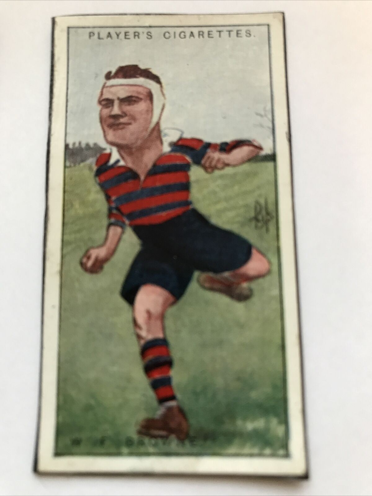 Set of 3 Rugby Fridge Magnets Made From Vintage Players Cigarette Cards BROWNE