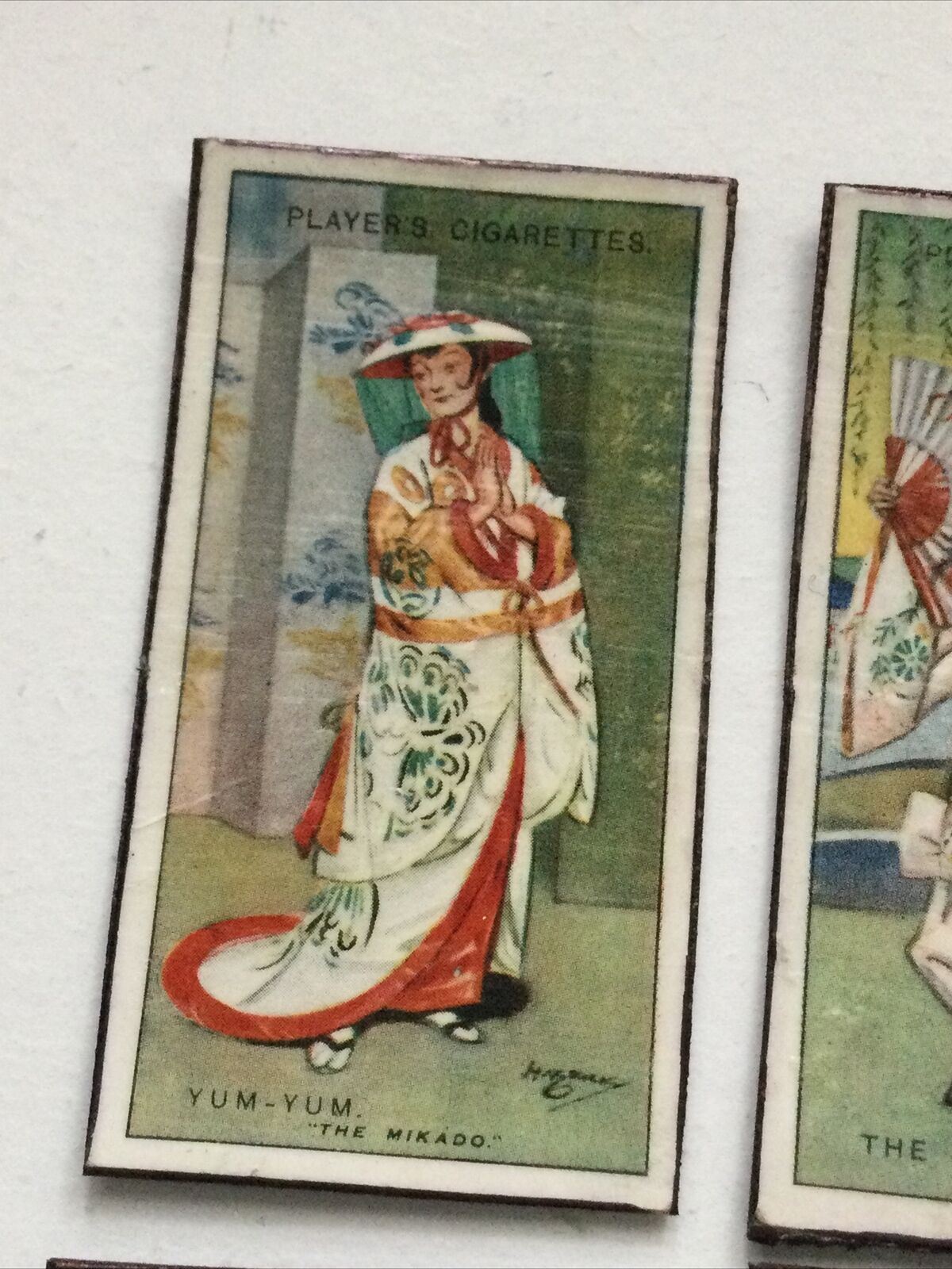 4 x Mikado Opera fridge Magnets Made From Vintage Players Cigarette Cards 1927