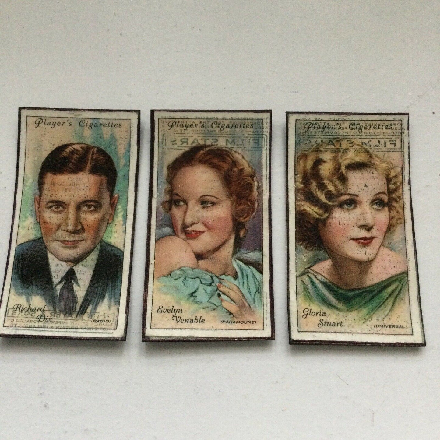 3 x 1930s Film Star Fridge Magnets Gloria Stuart Evelyn Venable Richard Dix