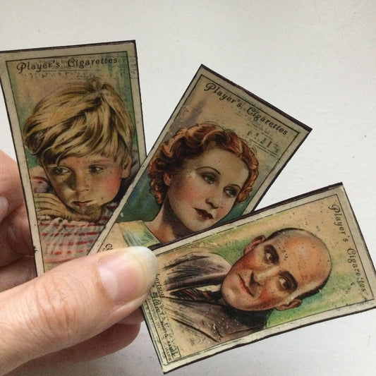 1930s Film Star Fridge Magnets - Jackie Cooper Genevieve Tobin Robertson Hare - From Cigarette Cards