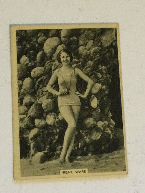 Vintage Cigarette Card British American Tobacco Grace & Beauty Irene Ware #42