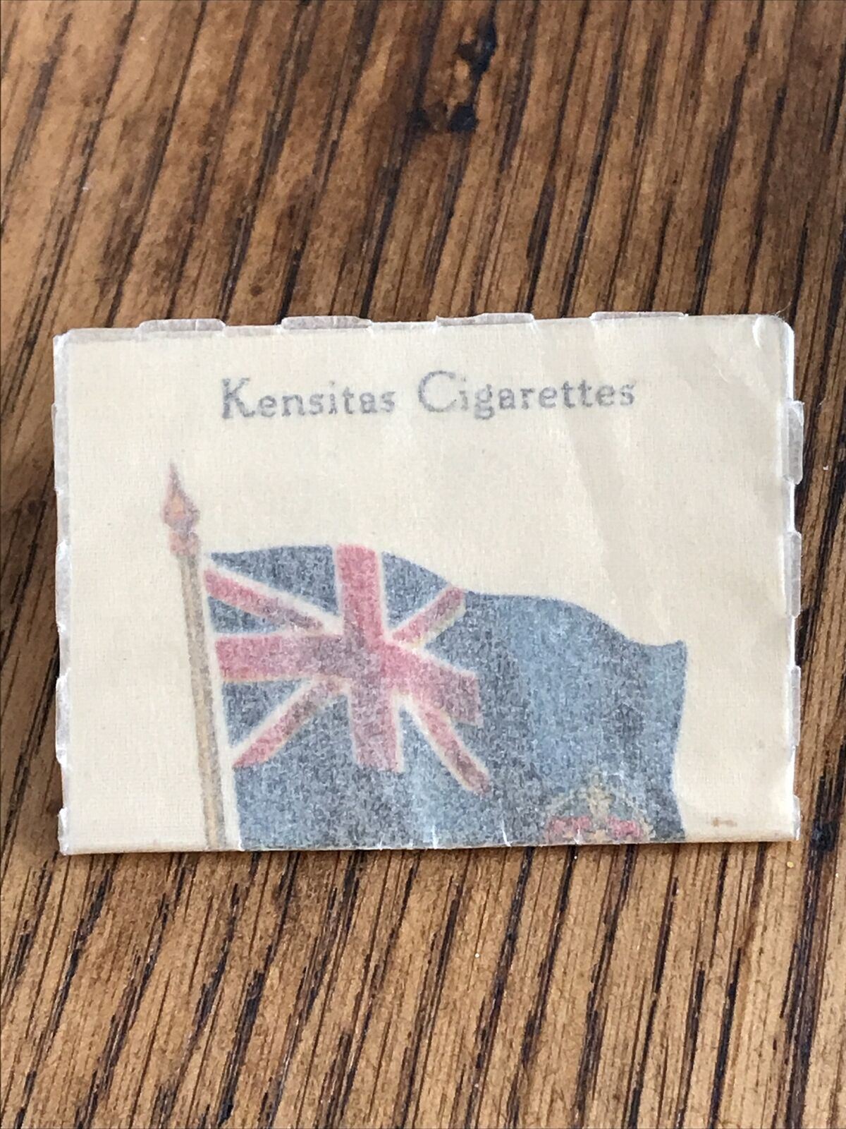 Vintage 1933 Kensitas Cigarettes Silk Card British Empire Customs Ensign Flag