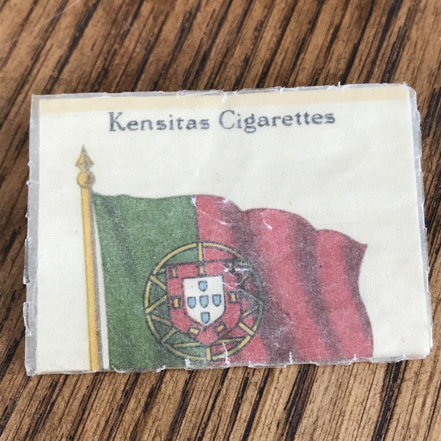 Vintage 1930s Kensitas Cigarettes Silk Card Portugal  no51 of 60 national flags