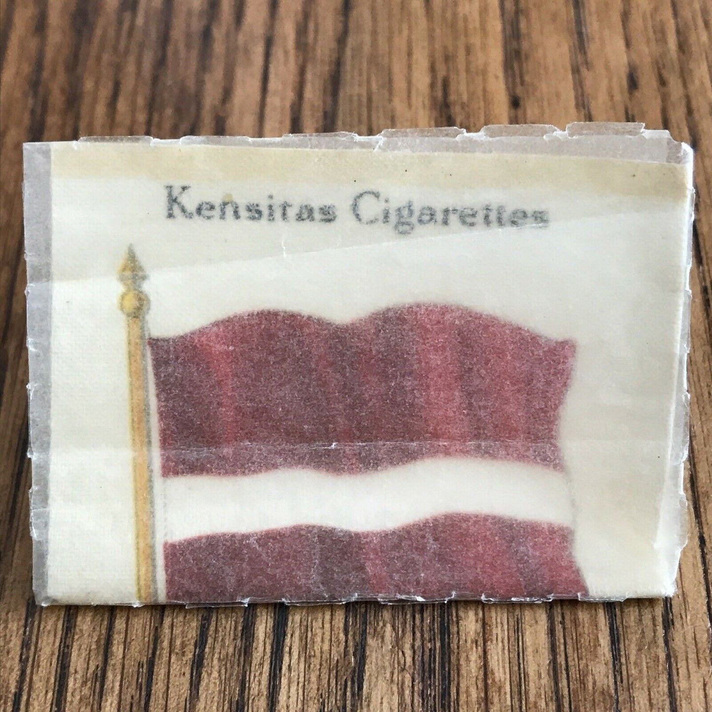 Vintage 1930s Kensitas Cigarettes Silk Card Latvia no26 of 60 National Flags