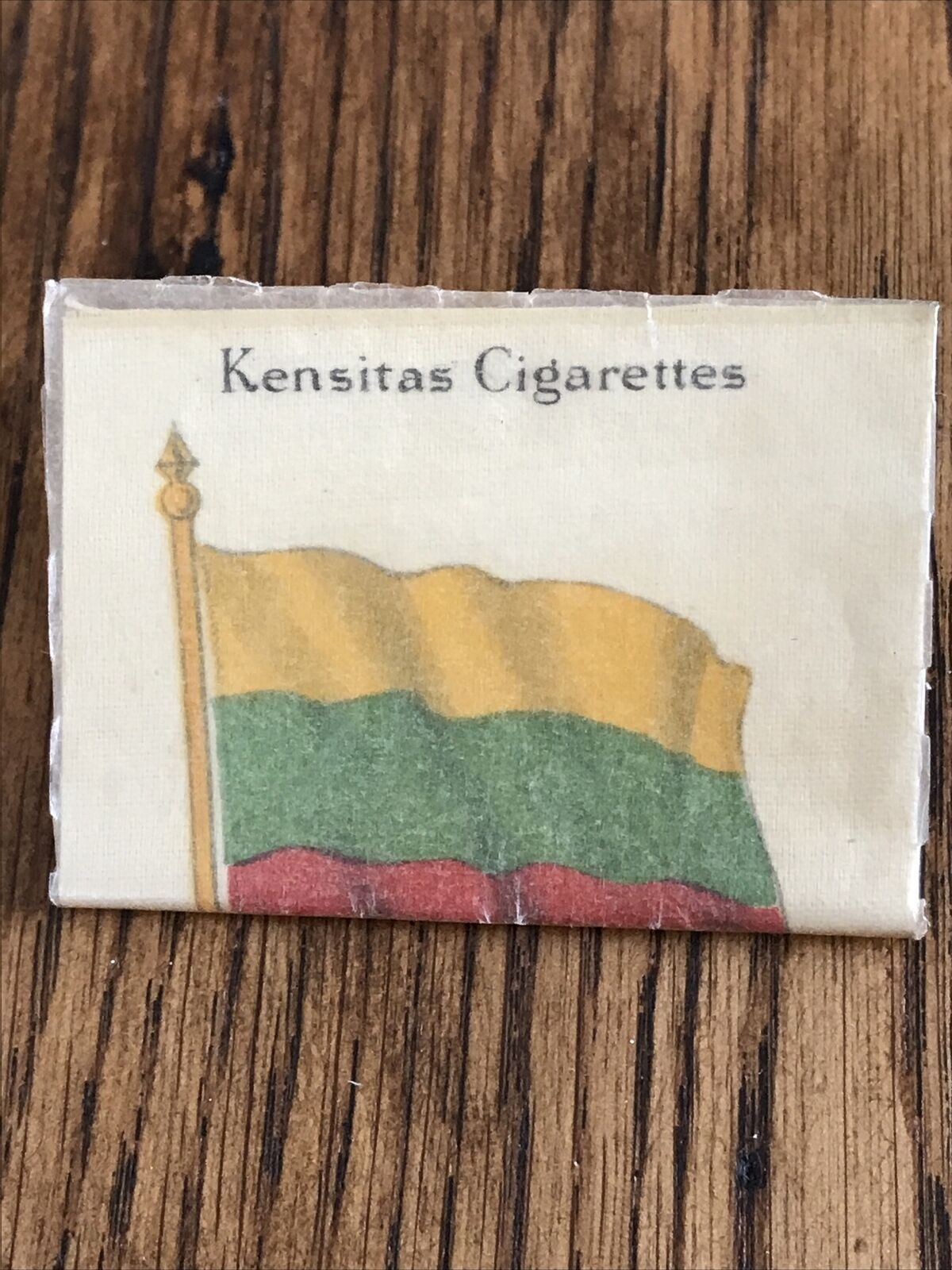 Vintage 1930s Kensitas Cigarettes Silk Card Lithuania no44 of 60 National Flags