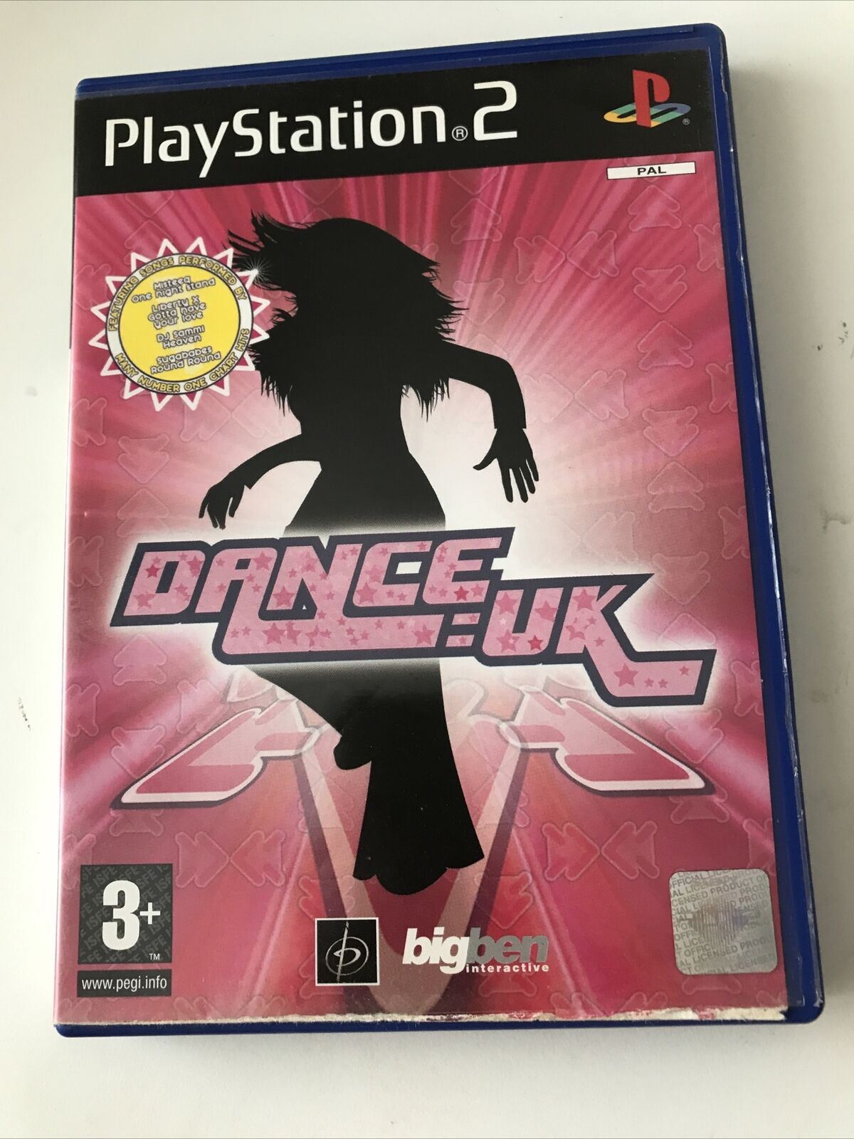 Dance UK game PS2 Play Station 2 3+ Daniel Beddingfield Run DMC Sugarbabes Chic