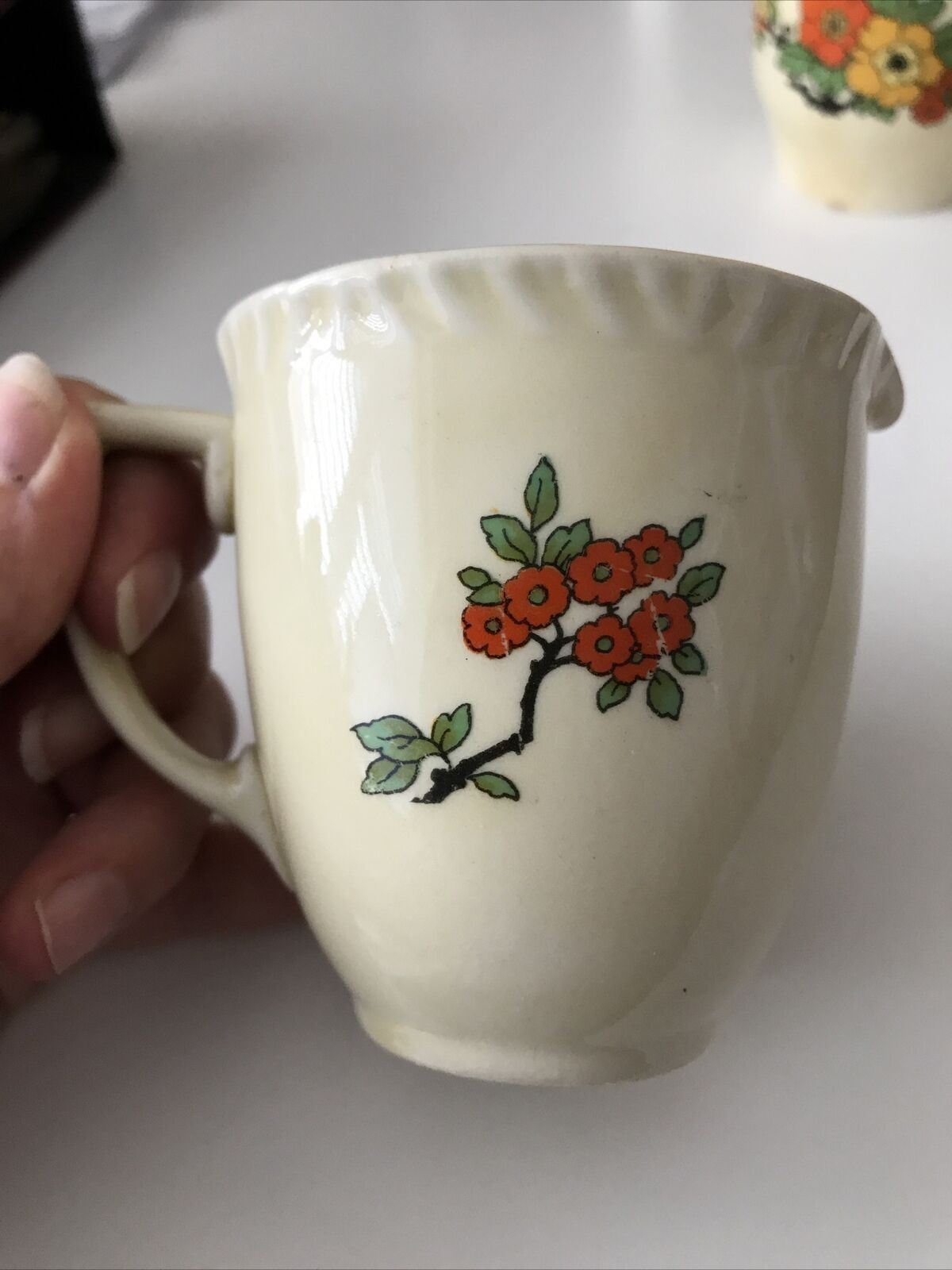 Vintage 1930s Creamer / Small Jug Bright Floral. Royal Staffordshire. Art Deco