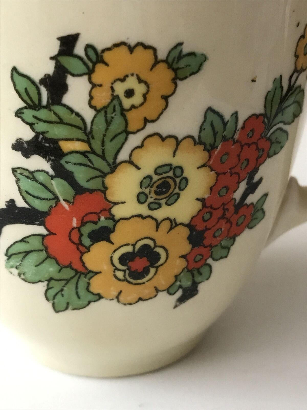 Vintage 1930s Creamer / Small Jug Bright Floral. Royal Staffordshire. Art Deco