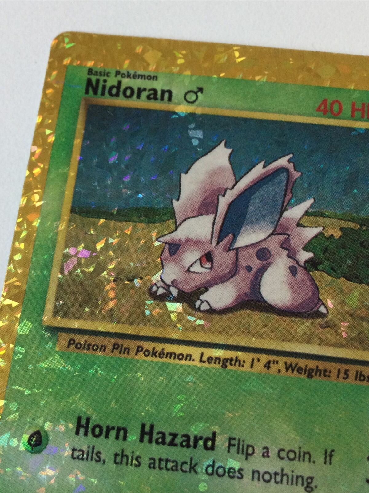 Pokemon Vending STICKER unused 1999 Holo 55/102 Nidoran card ex cond vintage