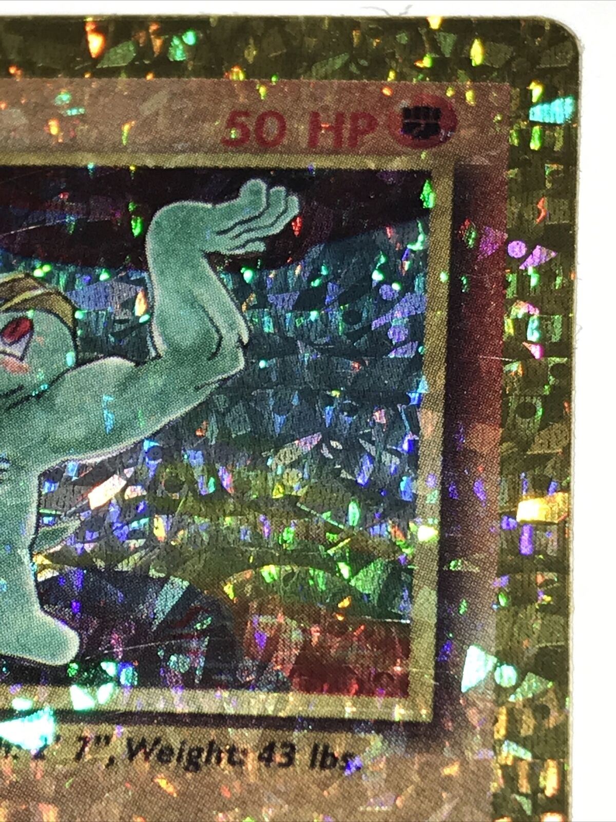 Pokemon Vending STICKER unused 1999 HOLO 57/102 Machop base card vintage 90s