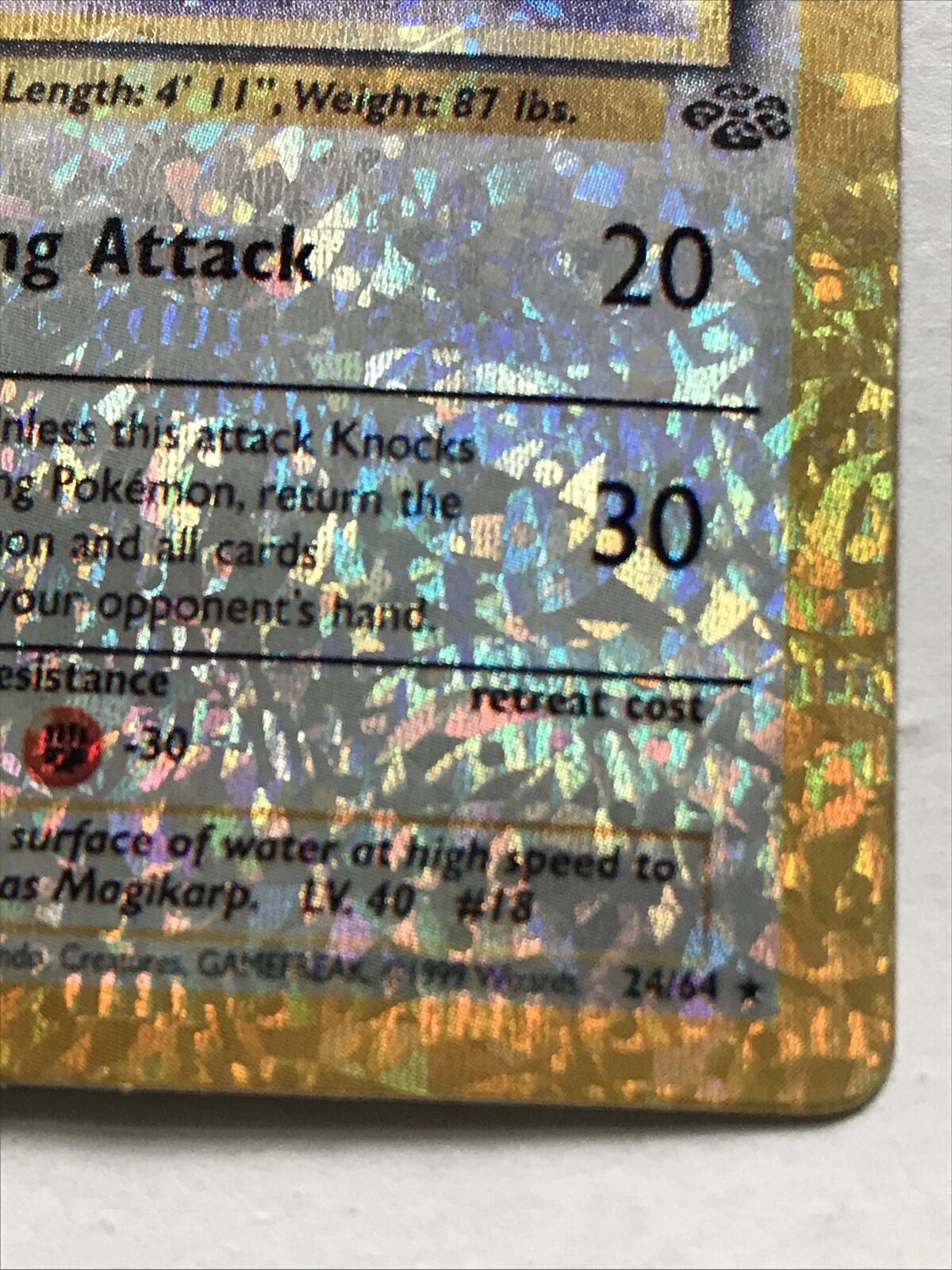 Pokemon Vending Sticker Unused 1999 24/64 Pidgeot RARE HOLO jungle near mint