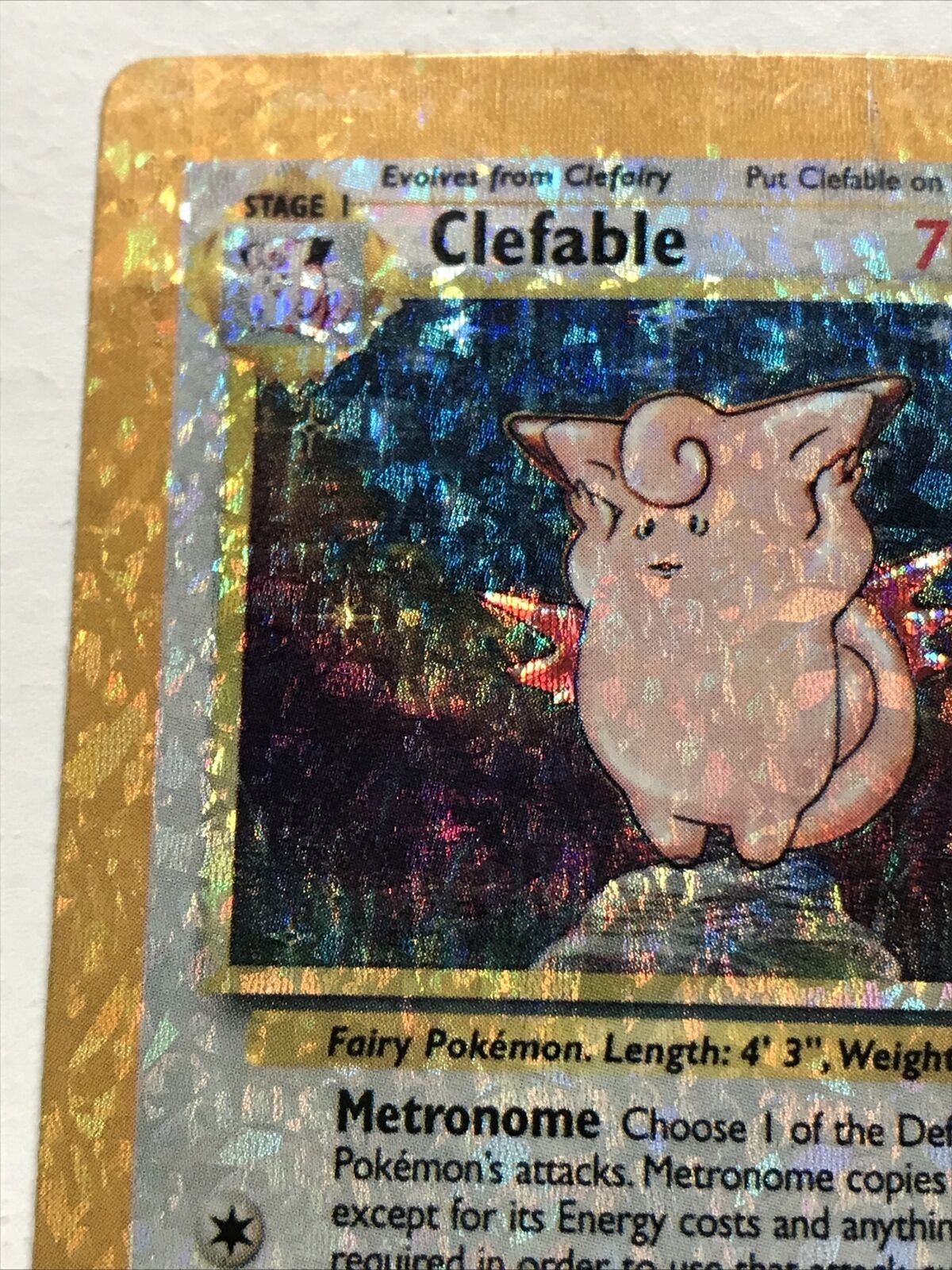 Pokemon Vending Sticker Unused 1999 1/64 Clefable RARE HOLO jungle near mint