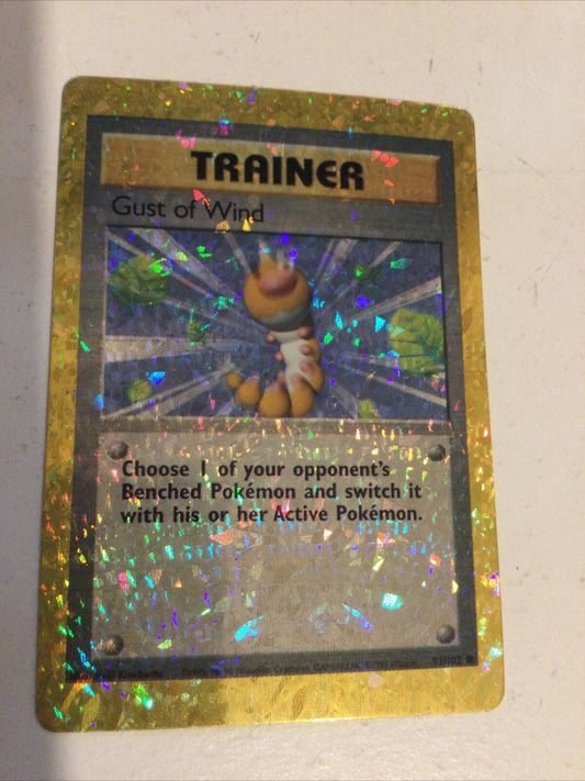 Pokemon Vending Sticker Unused 1999 Trainer 93/102 Gust of Wind VGC HOLO