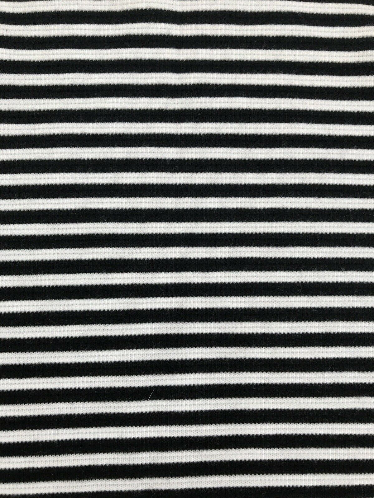 Size 10 A Line Mini Skirt Black Cream Stripe Papaya Stretch Jersey Pockets Retro