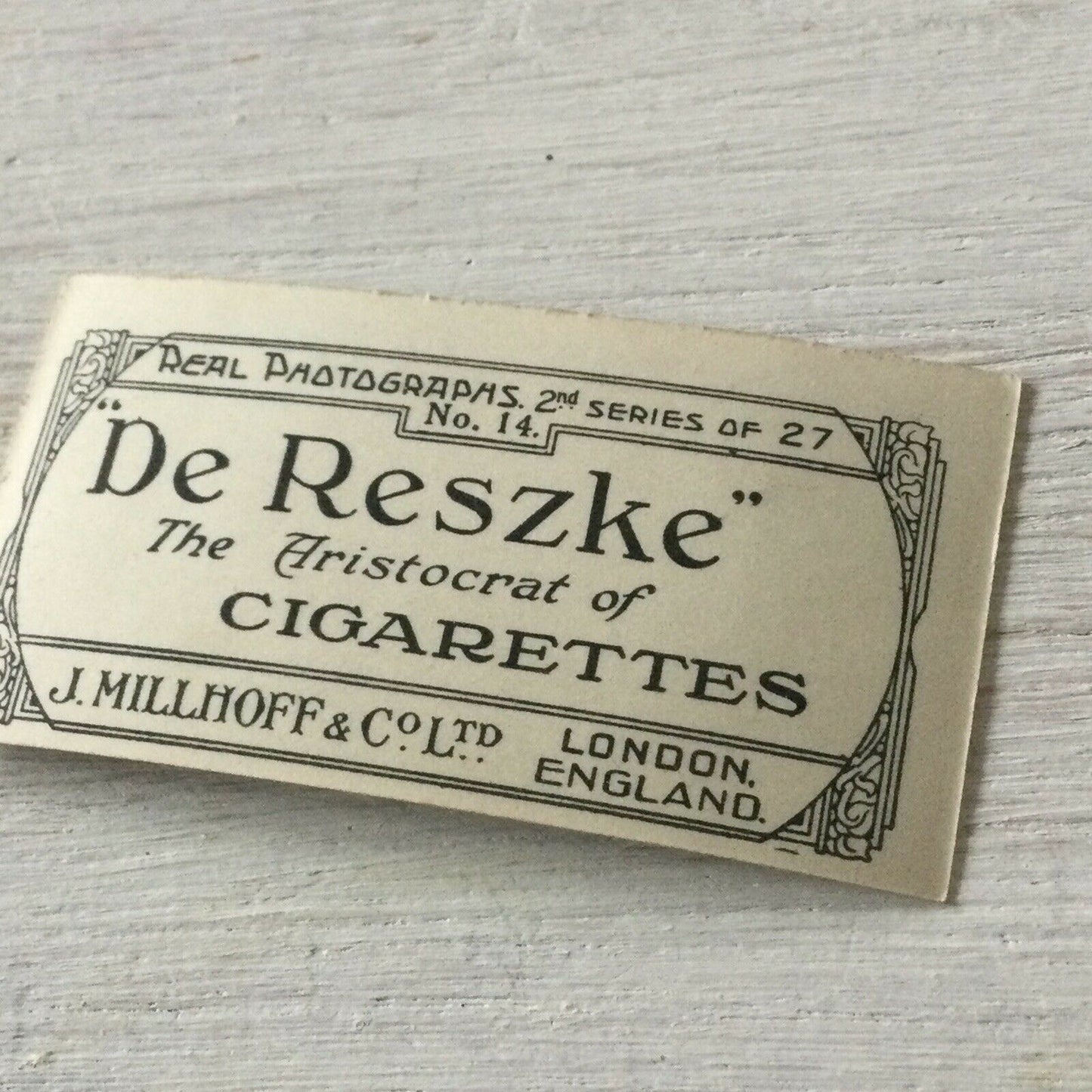 De Reszke Cigarette Card Series 2 no.14 Another little drink Sheep drinking tap