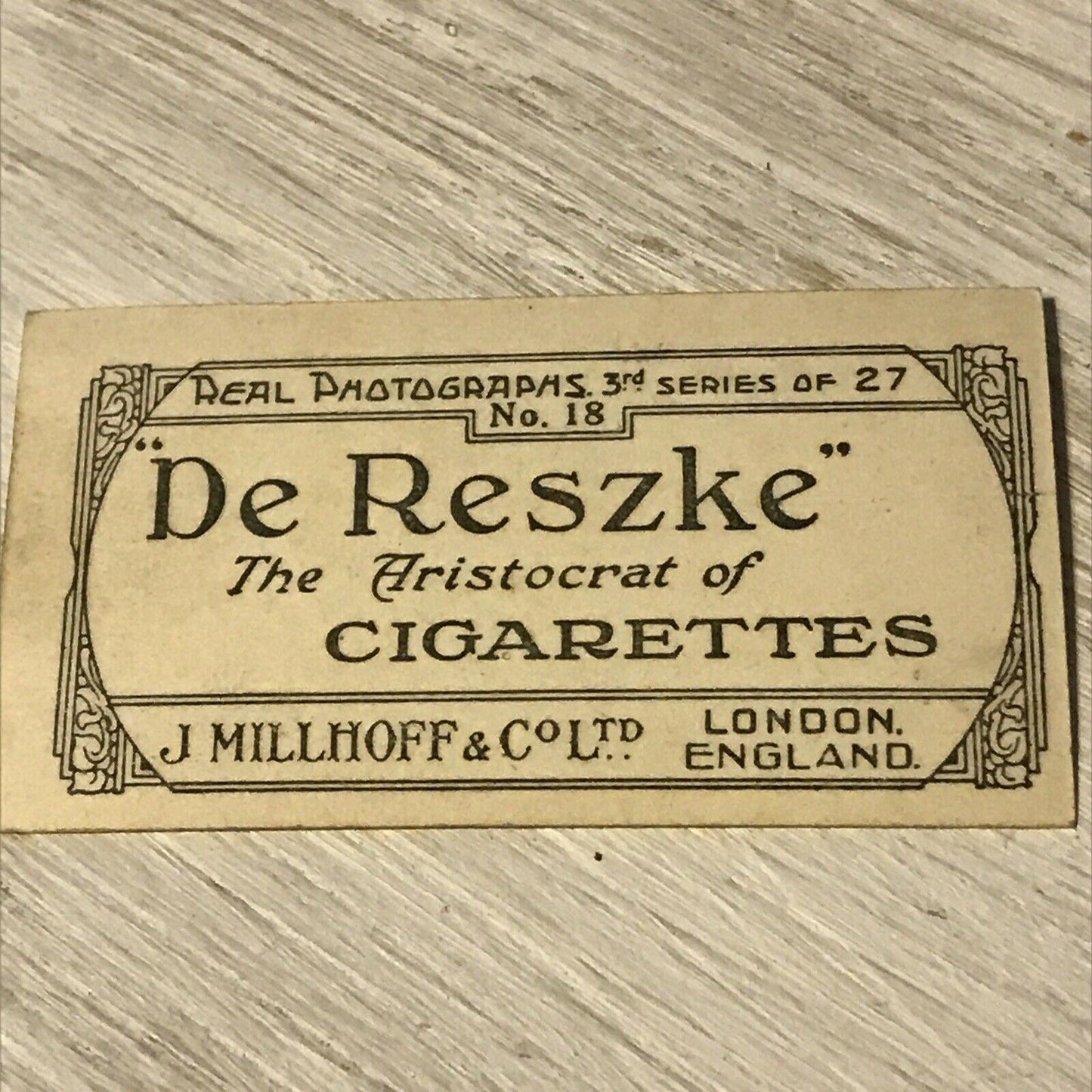 De Reszke Cigarette Card Series 3 no.18 Doors closed puppies in basket photo old