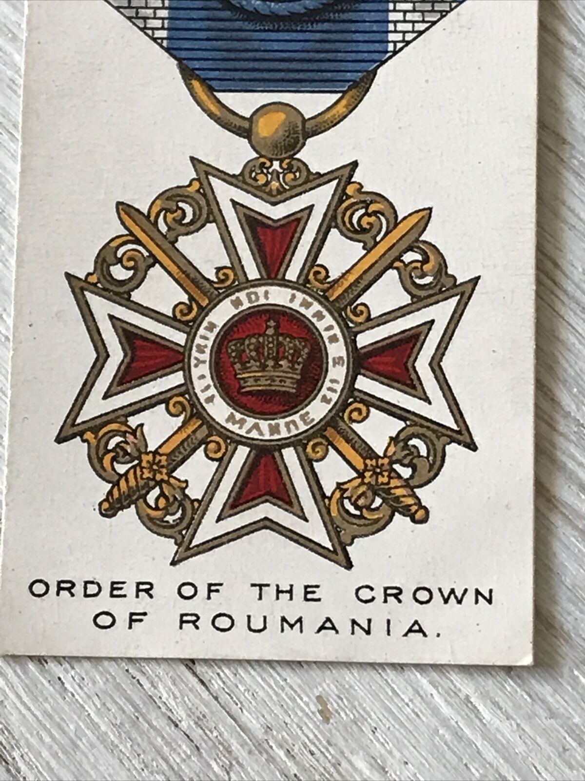 Players Cigarette Card War Decoratiions & Medals No 65 Order Of The Crown Of Rou