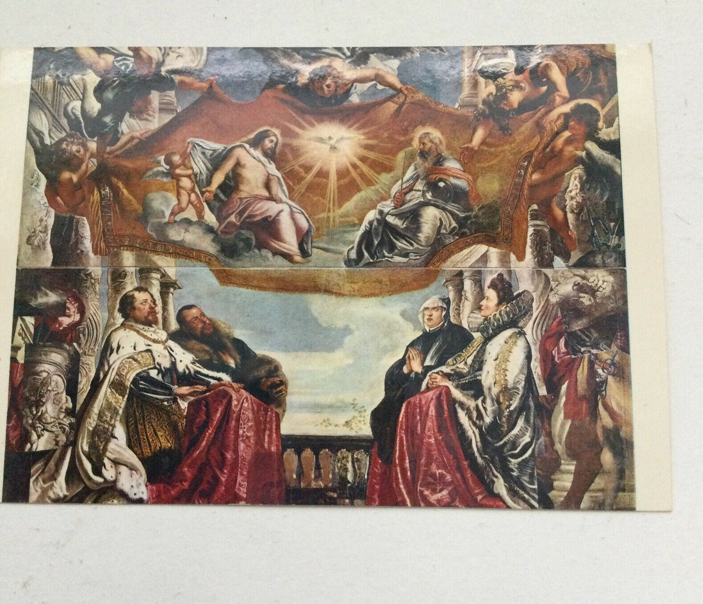 Art Postcard Rubens Palazzo Ducale Mantova Trinity In Glory Duke William Vincent