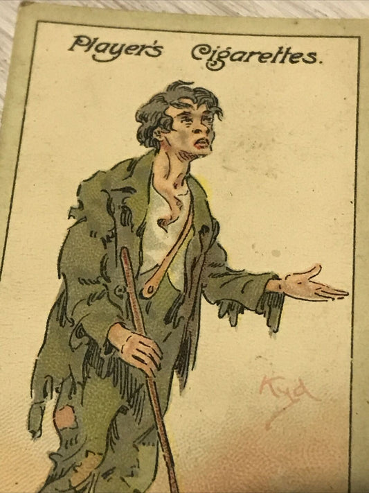 Players Cigarette Card Characters From Dickens No 48 Jo from Bleak House. 1912. Dickens memorabilia.