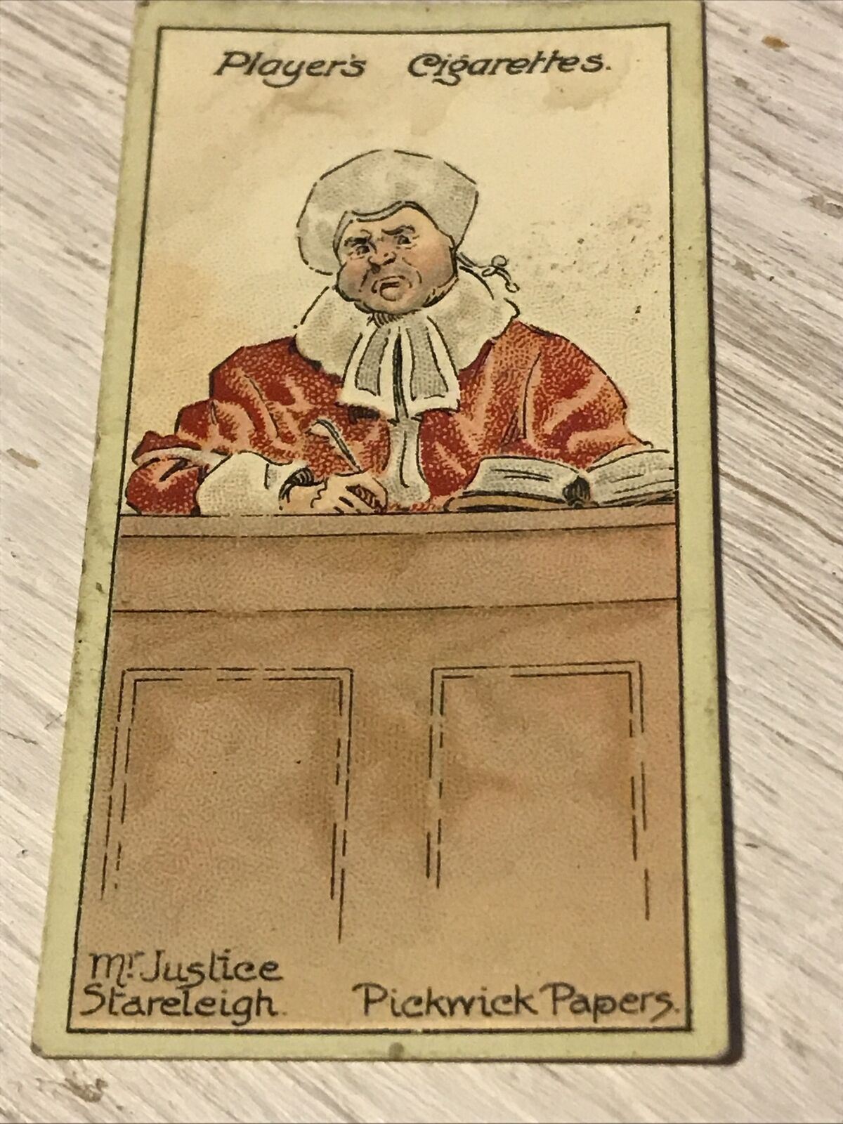 Players Cigarette Card Characters From Dickens No 14 Mr Justice Stareleigh Pickw