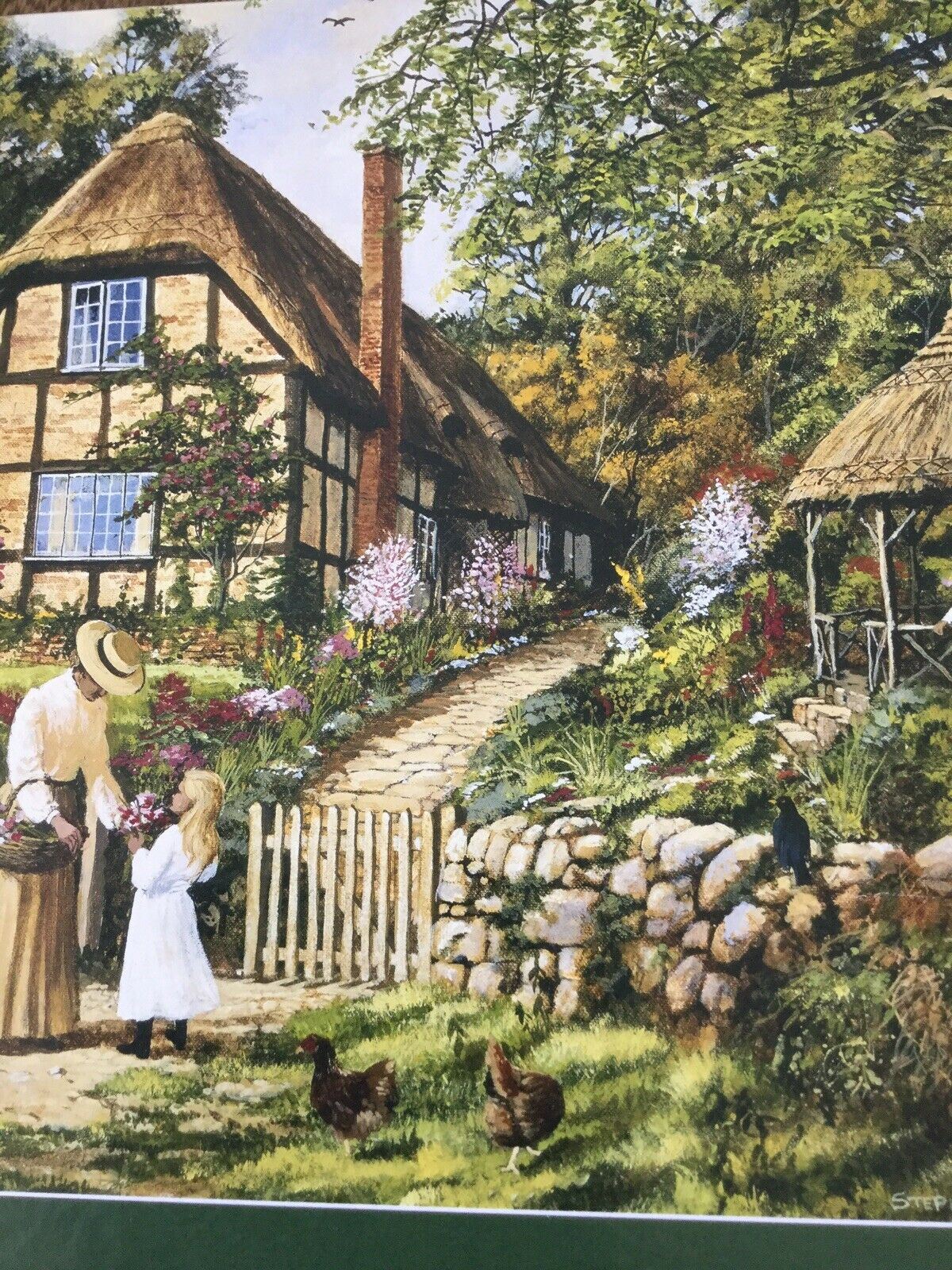 500 Piece Jigsaw Puzzle Summer Cottage. Thatched Cottage, Olden Days Village