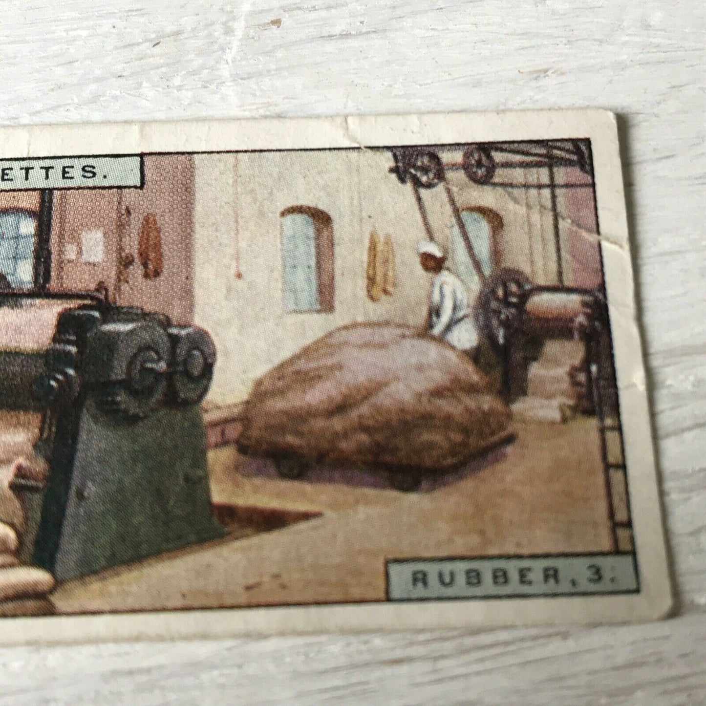 RUBBER - A CREPE MACHINE Players Cigarettes Card Products Of The World 3 1928