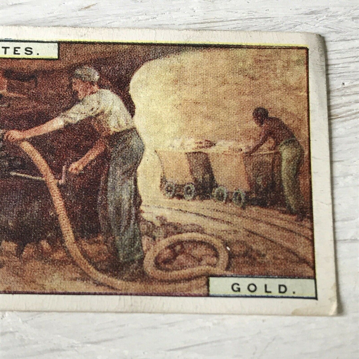 Vintage Players Cigarettes Card Products Of The World Gold 22 Drilling Blast