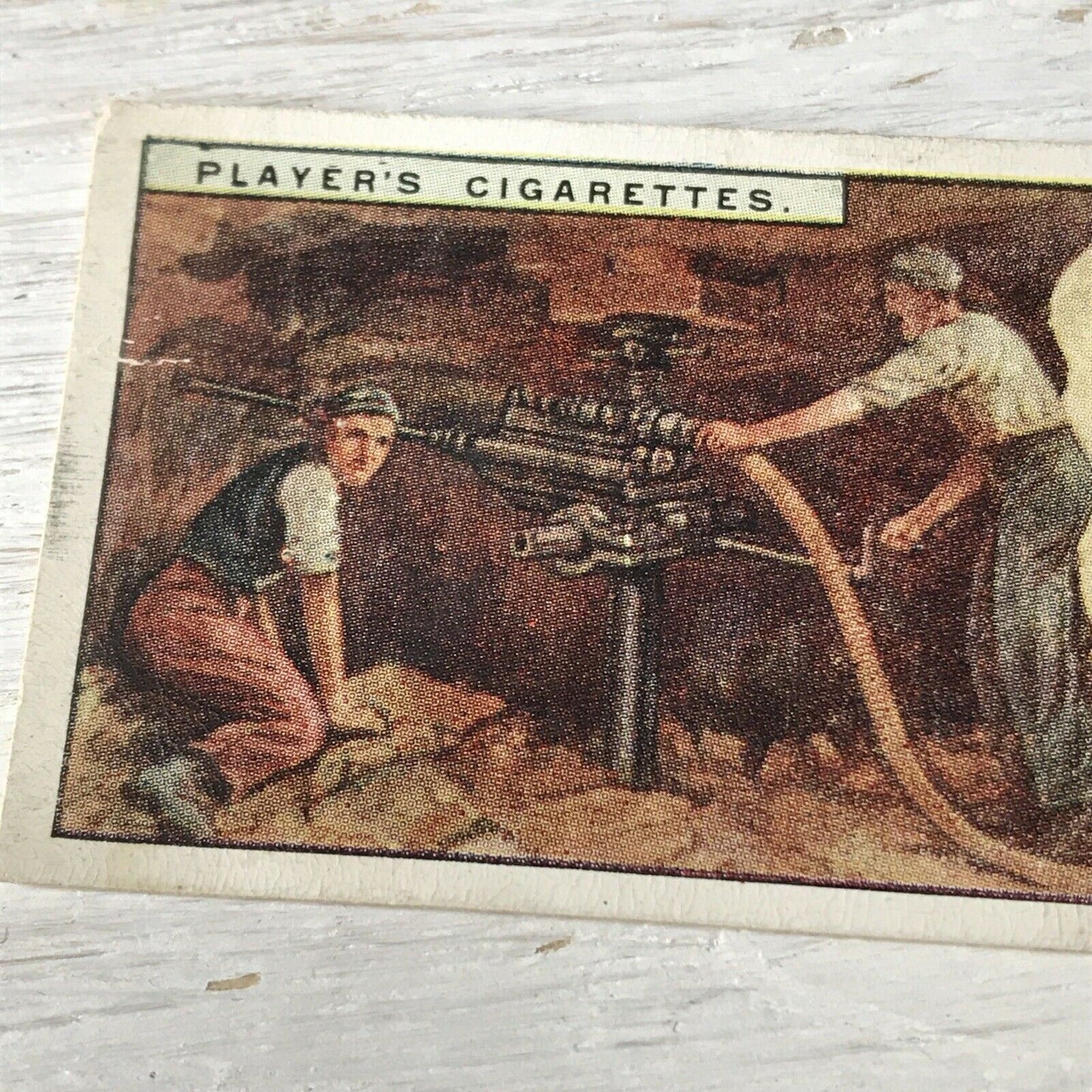 Vintage Players Cigarettes Card Products Of The World Gold 22 Drilling Blast