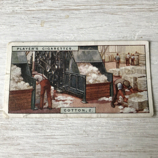 Vintage Players Cigarettes Card Products Of The World Cotton 2 18 Breaking Bales